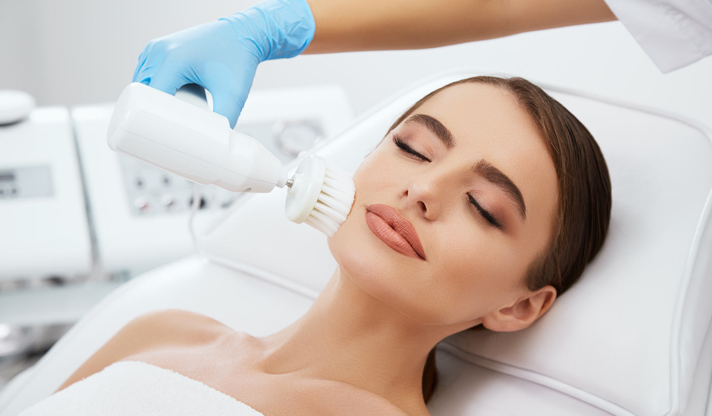 Woman Getting Face Treatment